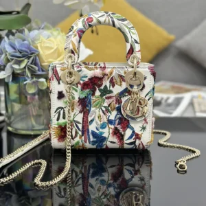 ❤️❤️Lady Dior three embroidered parakeet beads