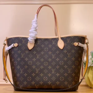【NEVERFULL BANDOULIERE INSIDE OUT Medium handbag 】M12257 Presbyopia/Rose Presbyopia/Yellow Presbyopia/Red (both sides) ✨AP6800