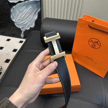 Hermès H Buckle Premium Full Steel Leather Belt - 图片 7