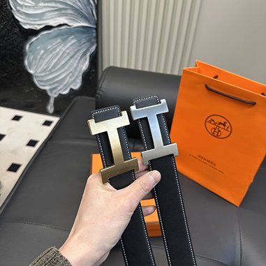 Hermès H Buckle Premium Full Steel Leather Belt - 图片 8