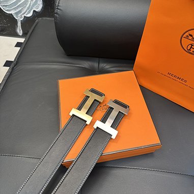 Hermès H Buckle Premium Full Steel Leather Belt - 图片 9