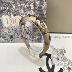 Cream Toile de Jouy Padded Headband – Classic French-Inspired Statement Piece