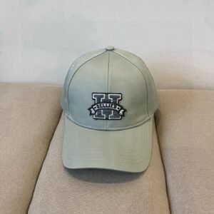 HERMÈS Sage Green Varsity “H” Baseball Cap in Classic Cotton Twill