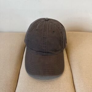 HERMÈS Charcoal Washed Cotton Baseball Cap for Effortless Sophistication