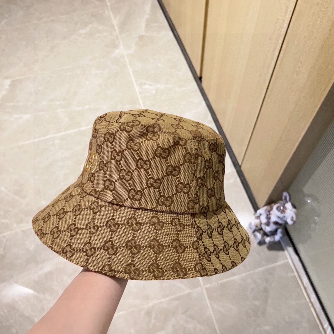 GUCCI 2025 Monogram Canvas Bucket Hat in Vintage Brown - 图片 2