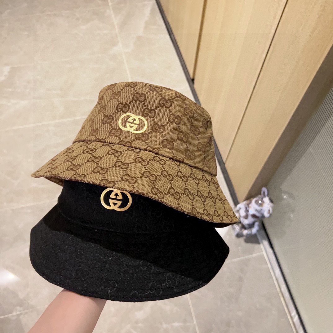 GUCCI 2025 Monogram Canvas Bucket Hat in Vintage Brown - 图片 8