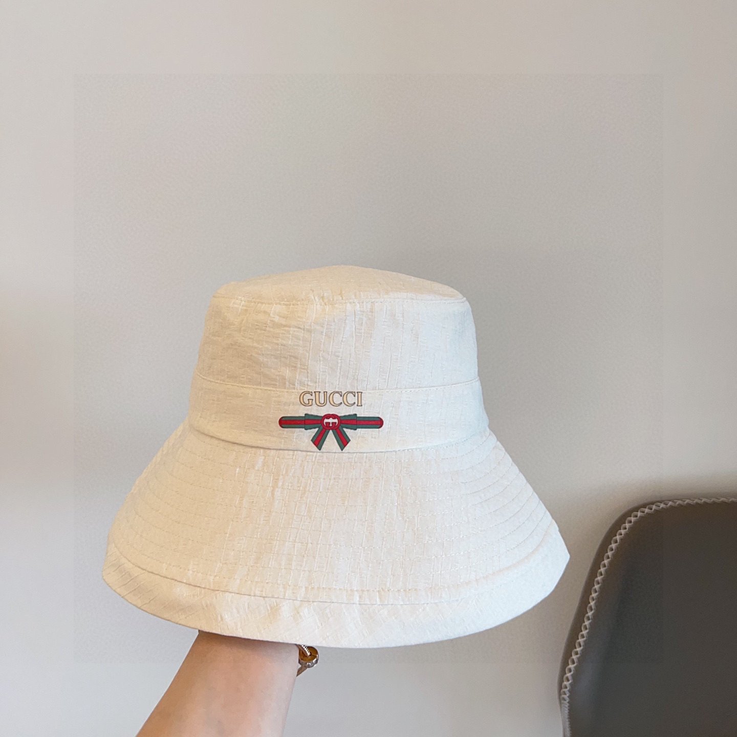 Gucci 2025 Wide-Brim Linen Cotton Bucket Hat – Foldable Summer Essential - 图片 7