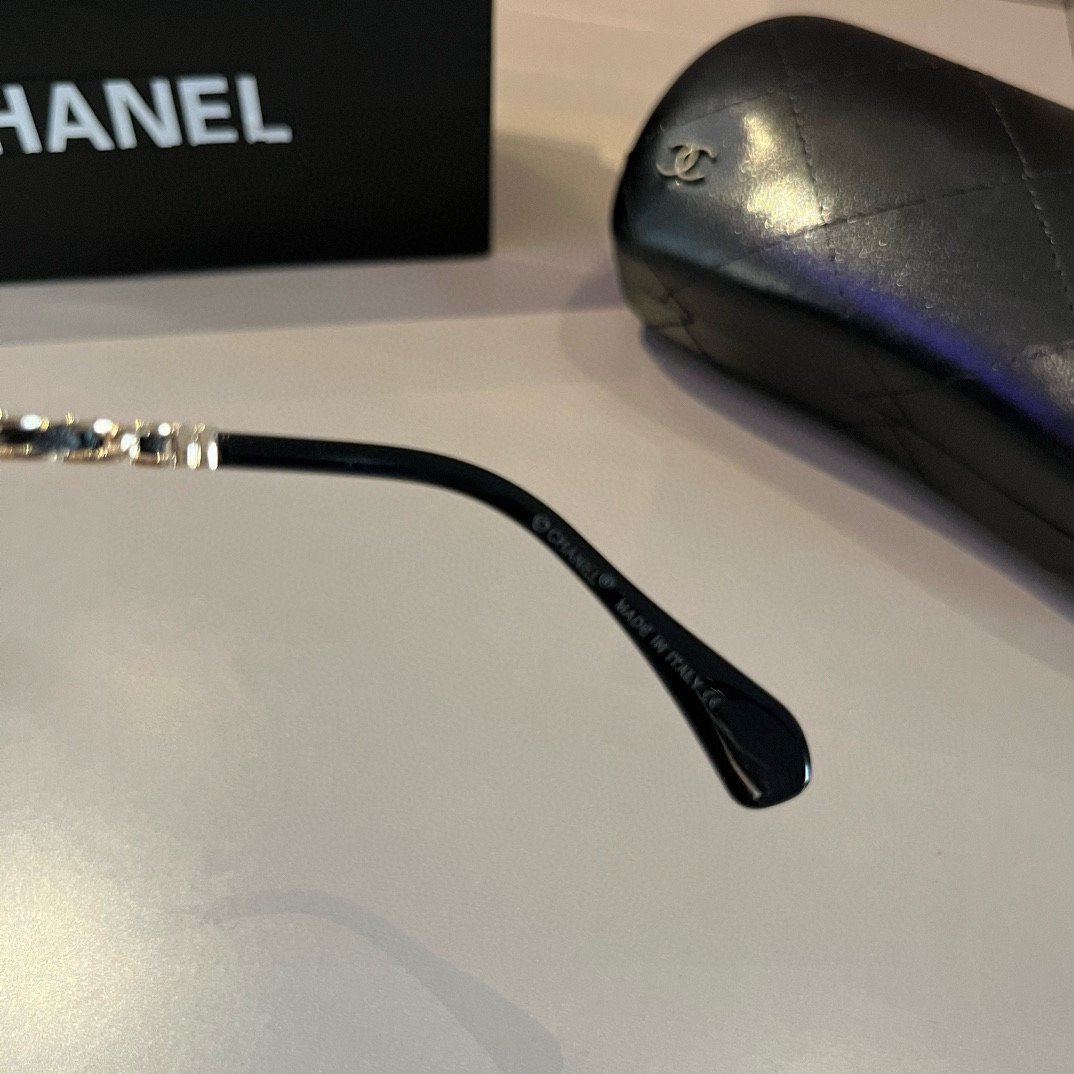 Oversized Rimless Sunglasses with Chain Temples · Chanel-Inspired Design - 图片 8
