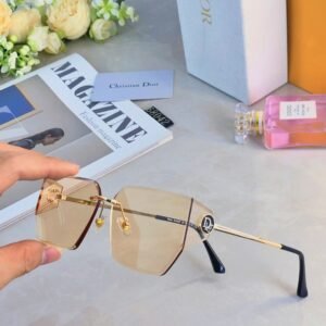 Dior-Inspired Rimless Gradient Sunglasses · Korean Fashion Styling Glasses for Small Face Look
