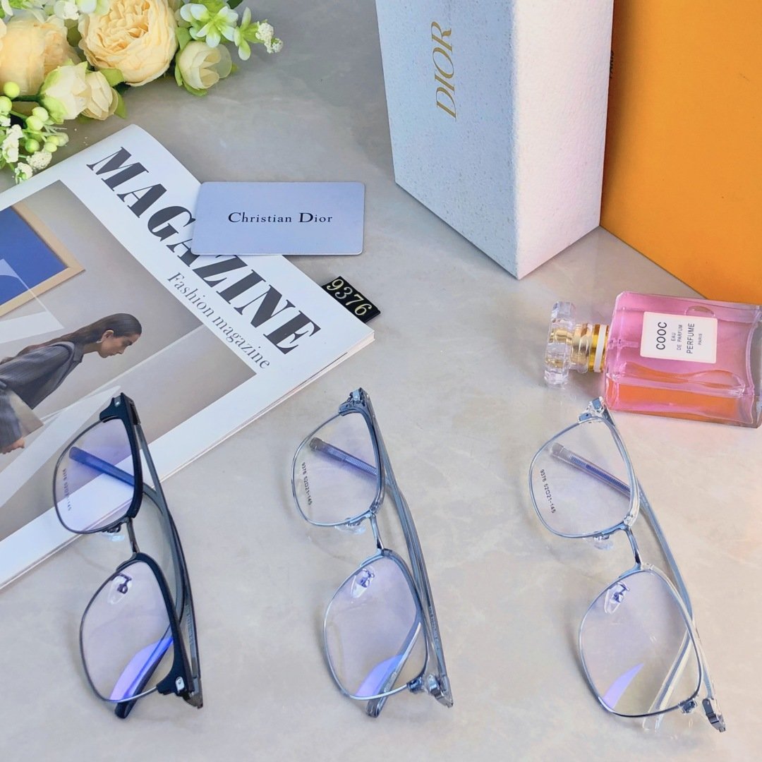 Dior-Inspired Ultra-Light Half-Rim Optical Glasses · Unisex Slim-Fit Blue Light Frame - 图片 7