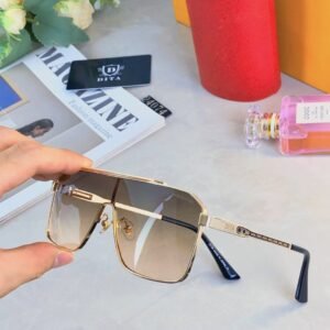 DITA-Inspired Aviator Square Sunglasses for Men · Metal Frame Urban Outdoor Shades