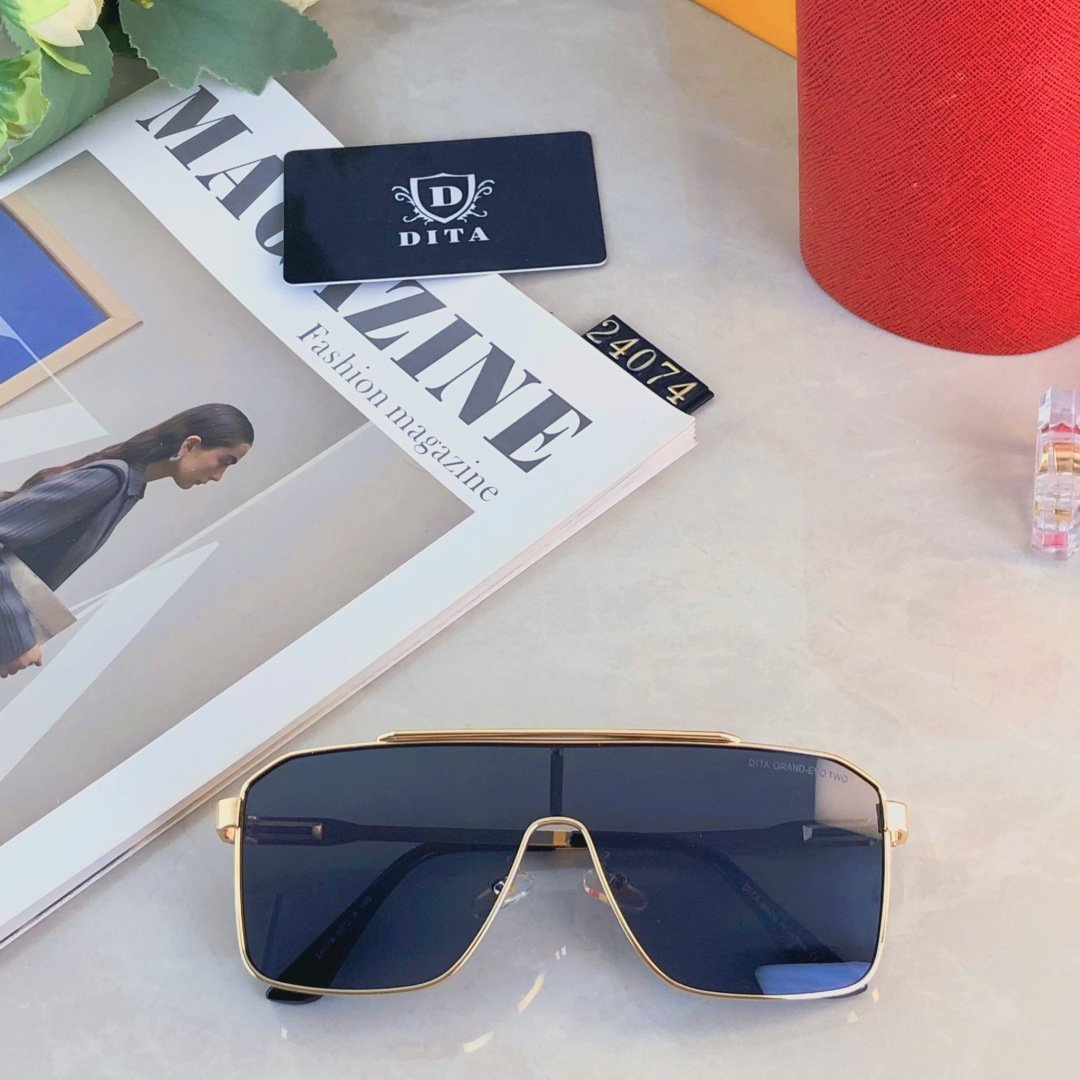 DITA-Inspired Aviator Square Sunglasses for Men · Metal Frame Urban Outdoor Shades - 图片 6