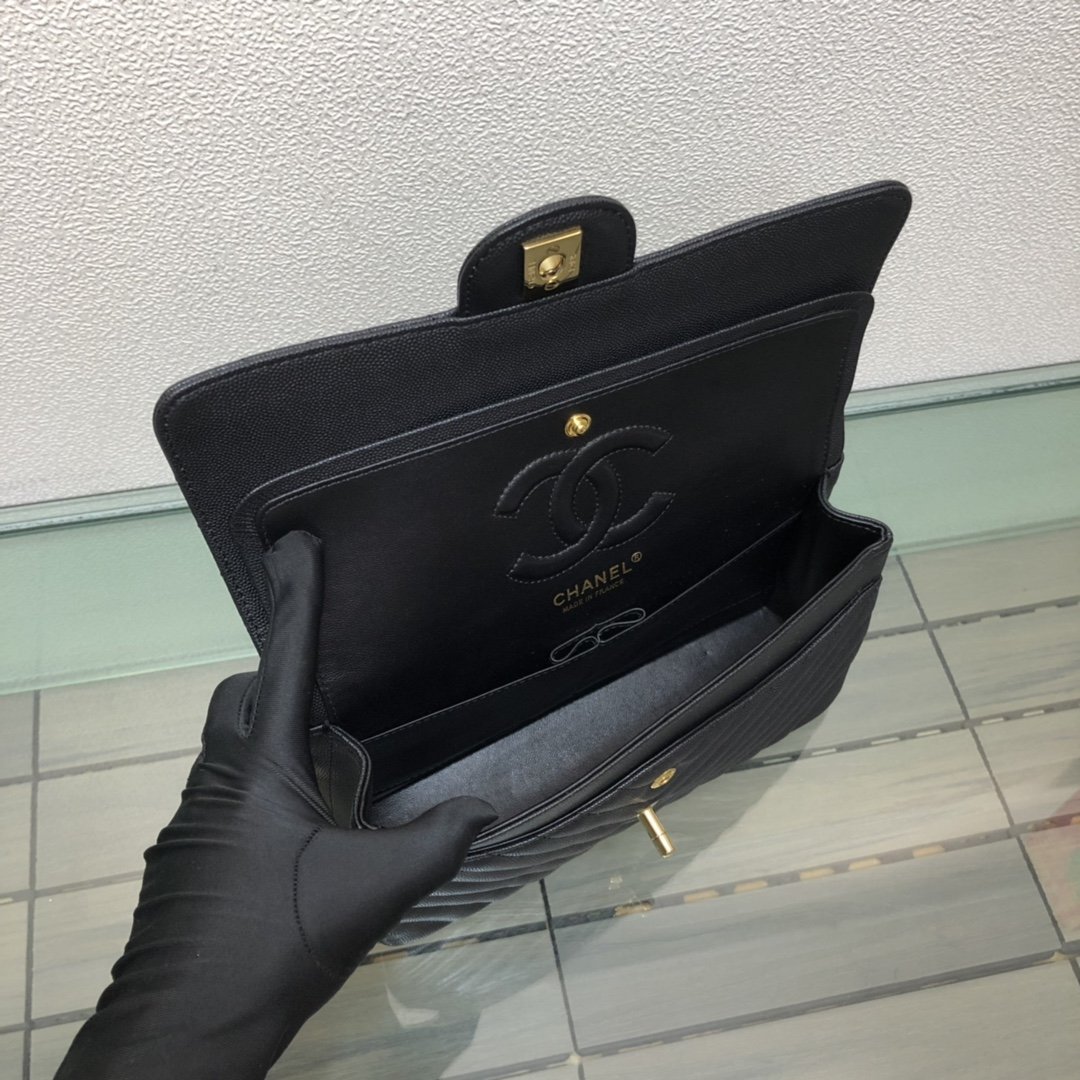 2.55 Reissue Collection Black Calfskin 26CM - 图片 8