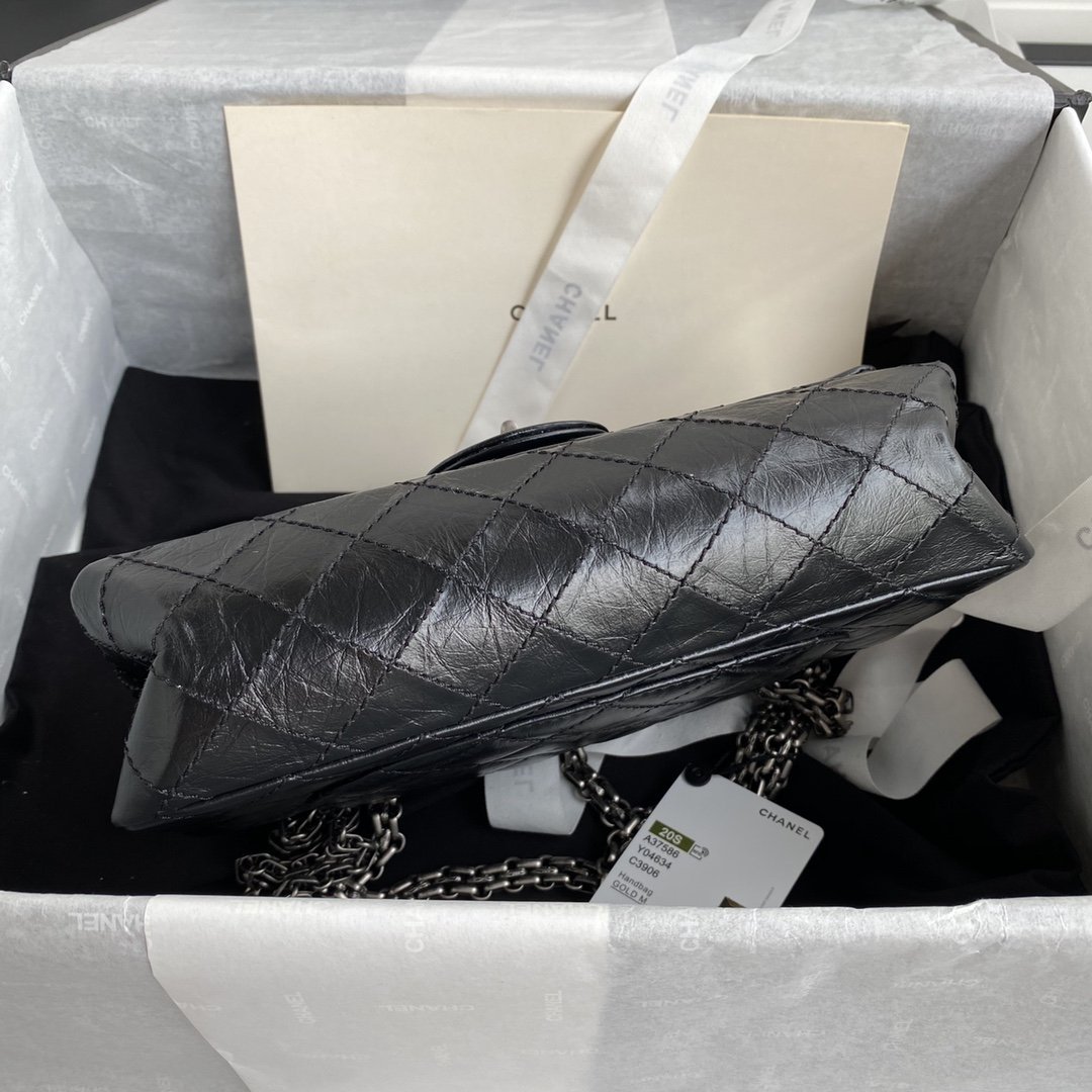2.55 Reissue Collection Black Lambskin with Silver Hardware 26CM - 图片 4
