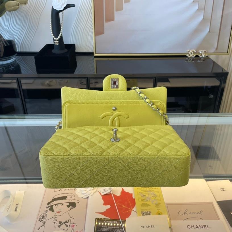 2.55 Reissue Collection Yellow Caviar Calfskin with Silver Hardware 26CM - 图片 4