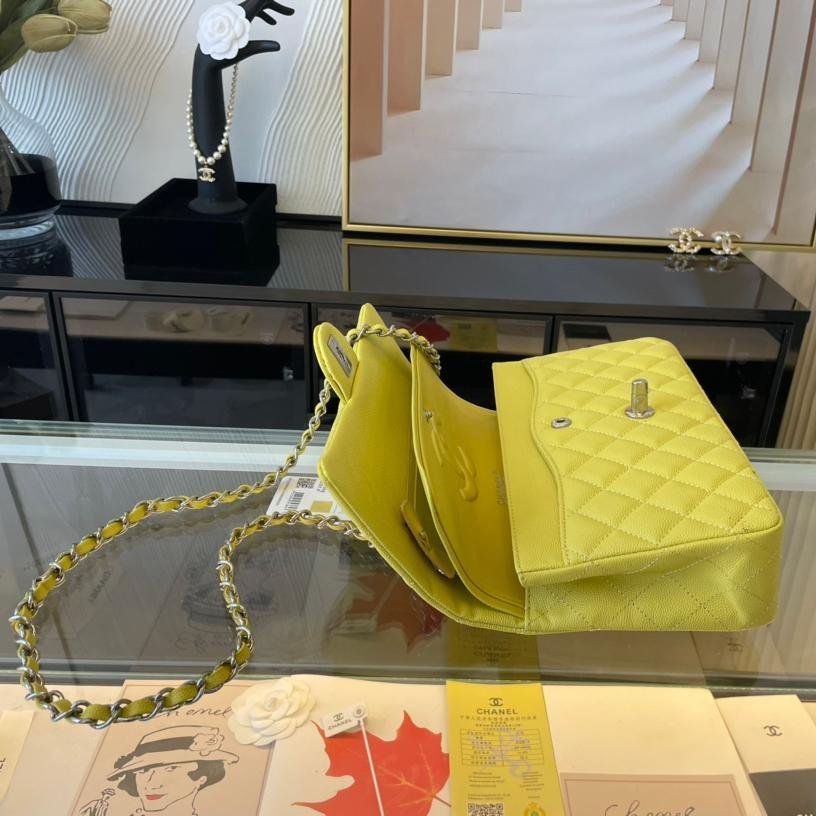 2.55 Reissue Collection Yellow Caviar Calfskin with Silver Hardware 26CM - 图片 5