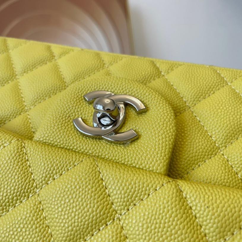 2.55 Reissue Collection Yellow Caviar Calfskin with Silver Hardware 26CM - 图片 6