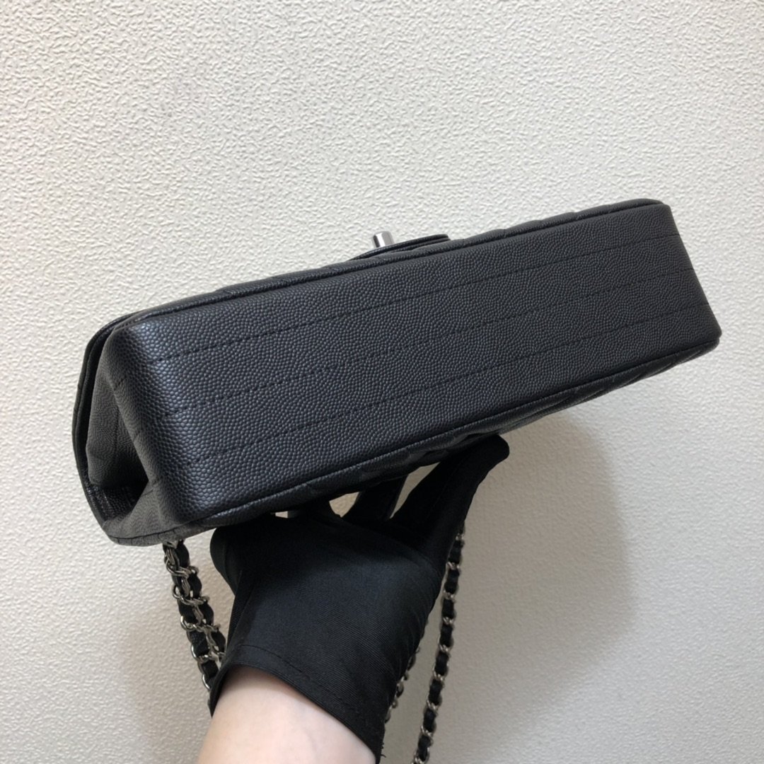2.55 Reissue Collection Black Caviar Calfskin with Silver Hardware 26CM - 图片 5