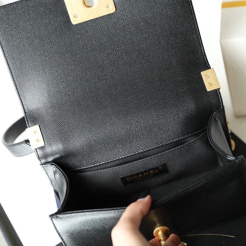 Upgraded Mini LeBoy Bag in Black Caviar Calfskin with Gold Hardware – 20CM Chip Edition - 图片 8
