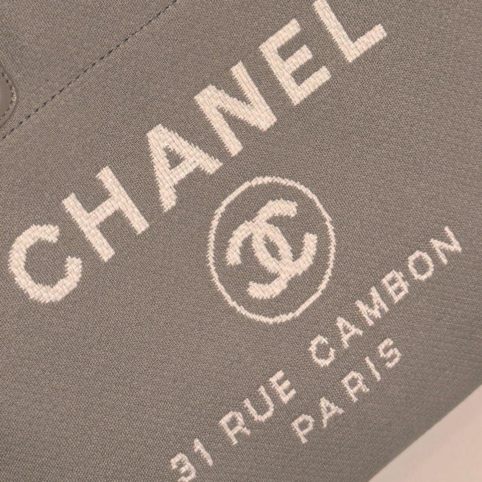 Deauville Tote Collection Light Grey Canvas Combination 38CM - 图片 3