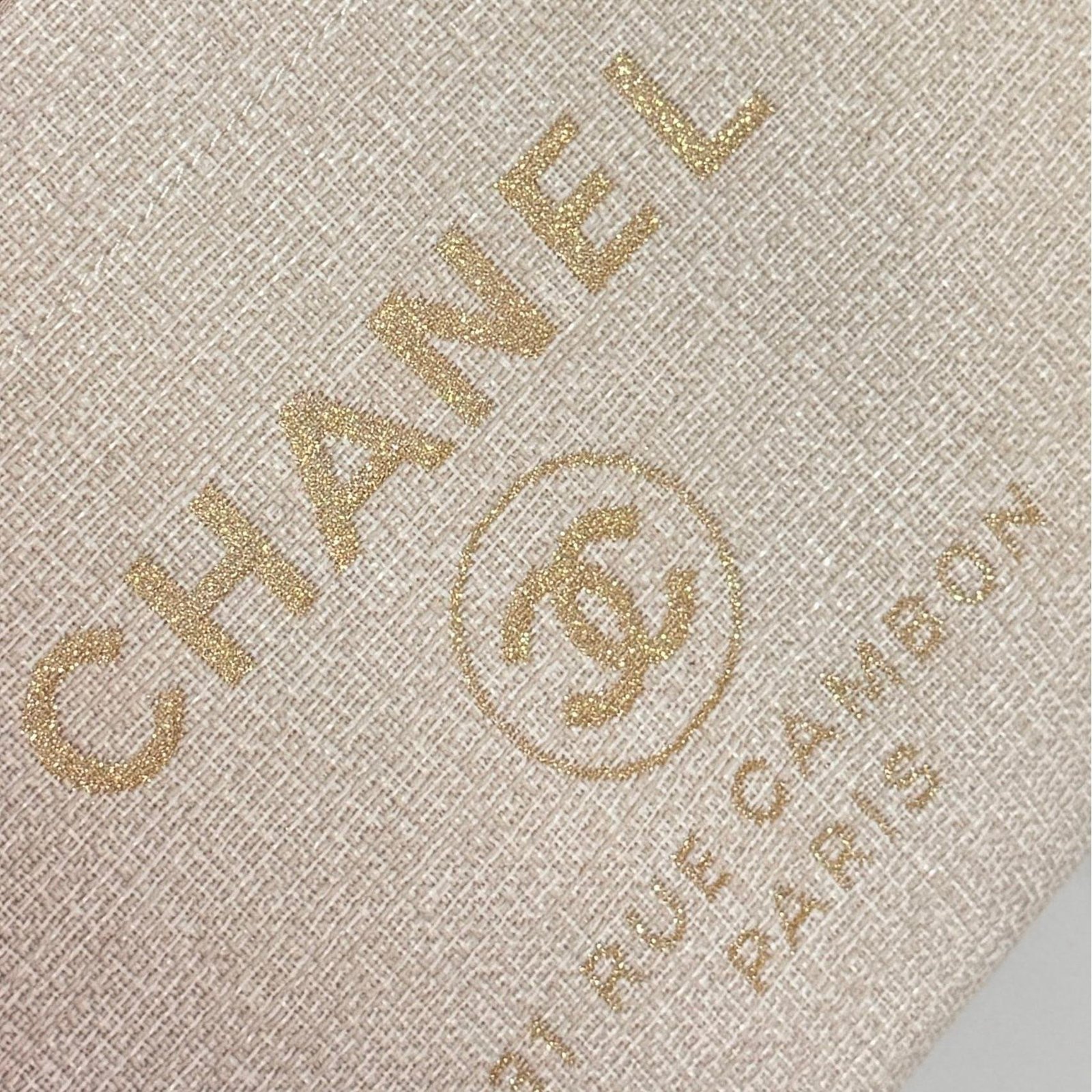 Deauville Tote Collection Cream & Light Brown Canvas Combination 38CM - 图片 3