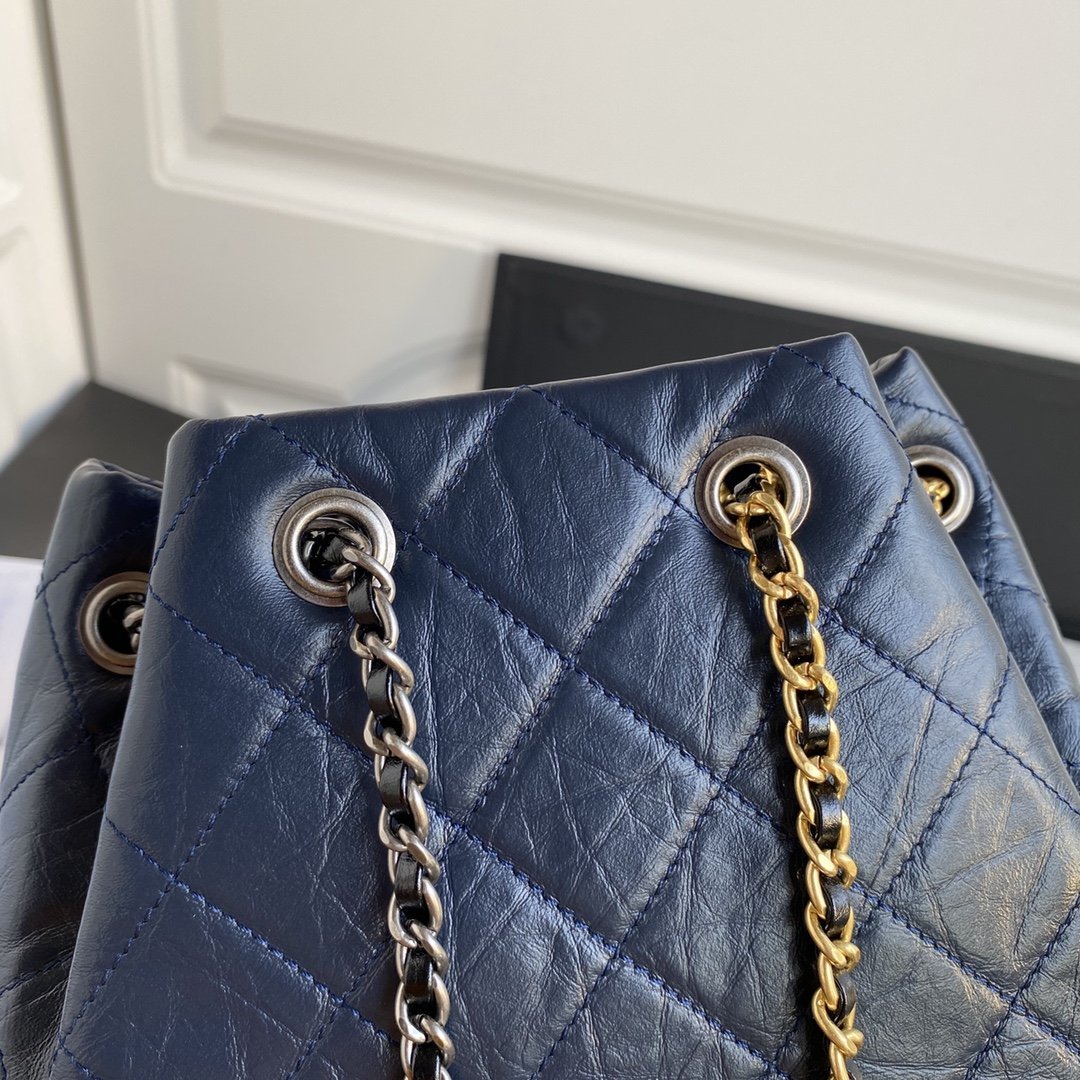 Gabrielle Collection Navy Blue Calfskin Combination 24CM - 图片 4
