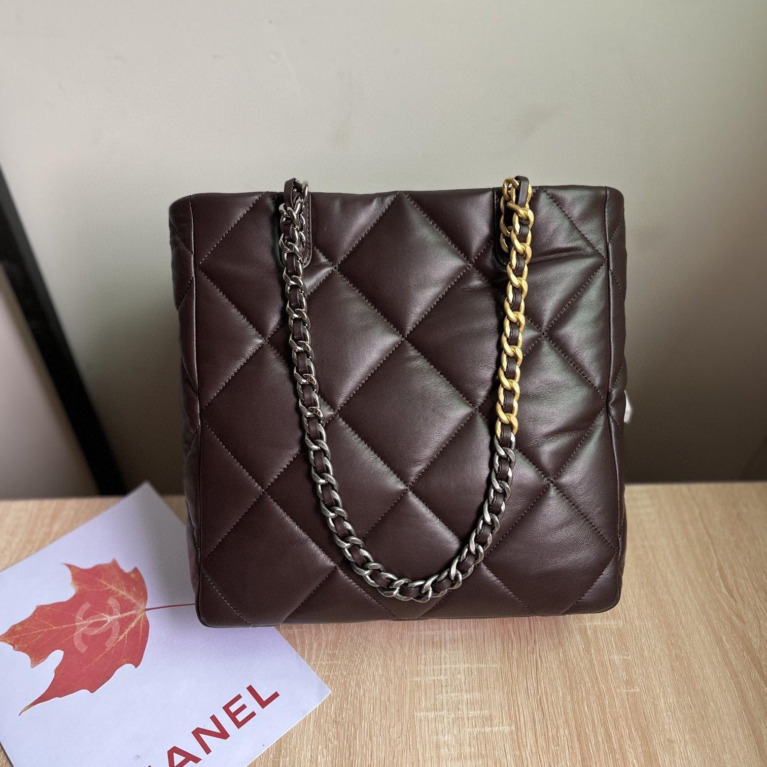 2223 Fall/Winter Collection Dark Coffee Lambskin 37CM - 图片 2