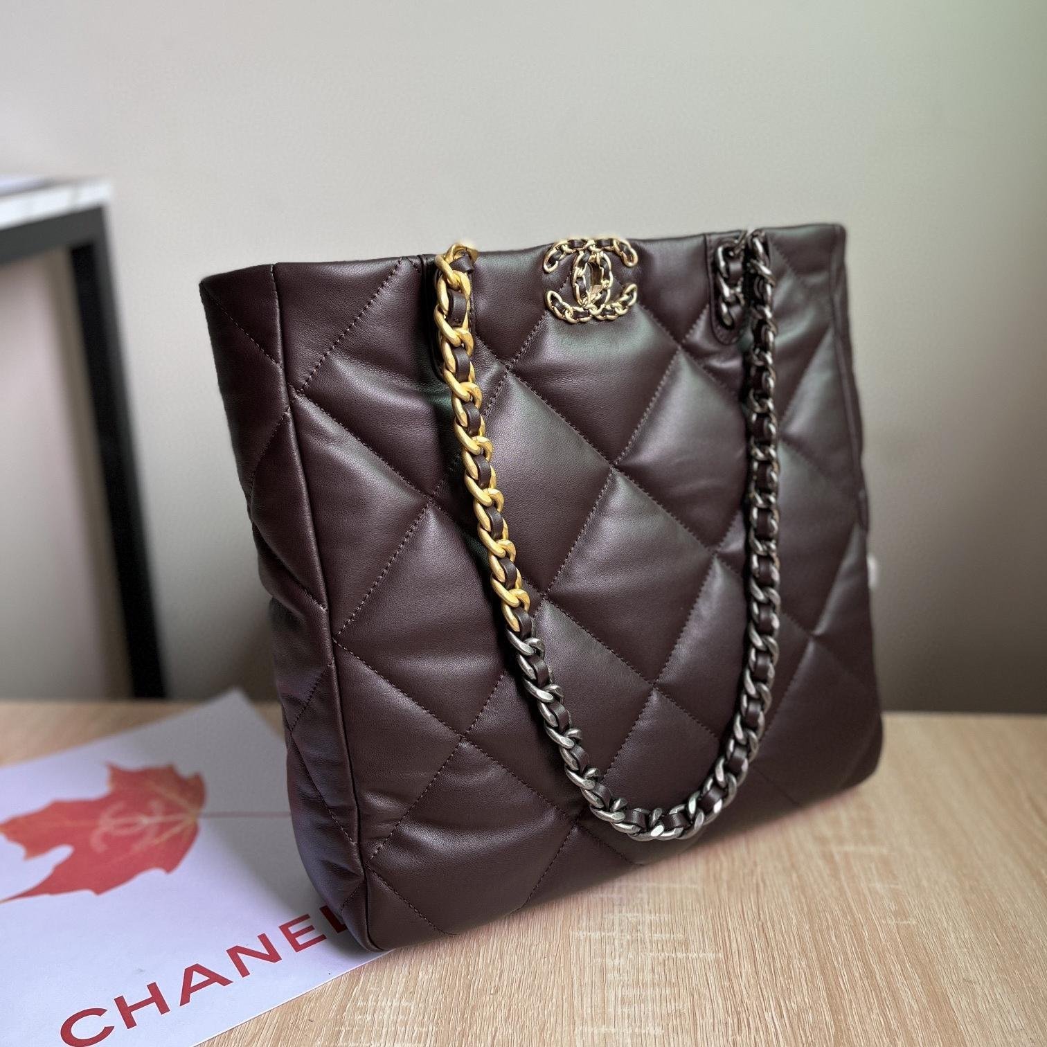2223 Fall/Winter Collection Dark Coffee Lambskin 37CM - 图片 3