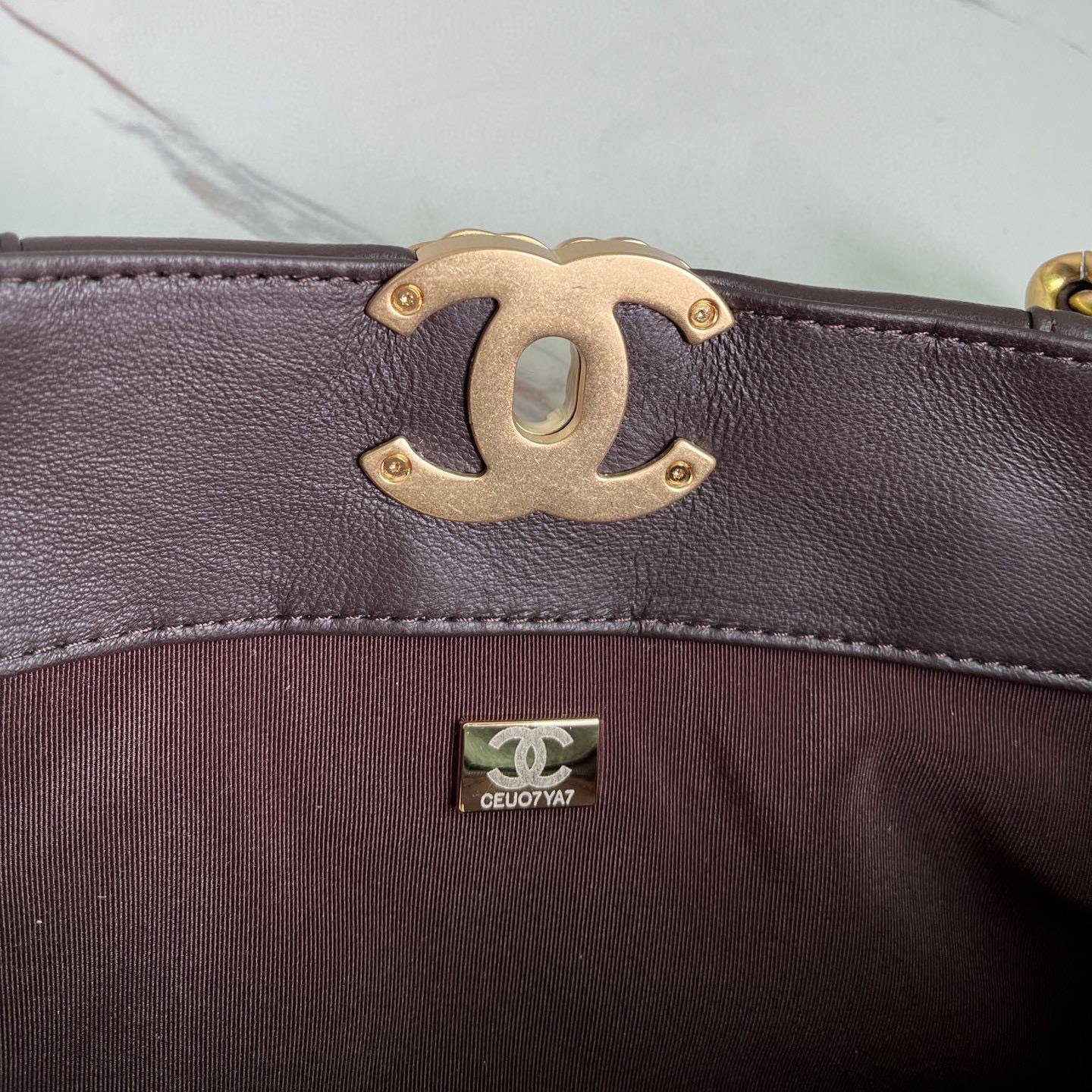2223 Fall/Winter Collection Dark Coffee Lambskin 37CM - 图片 8