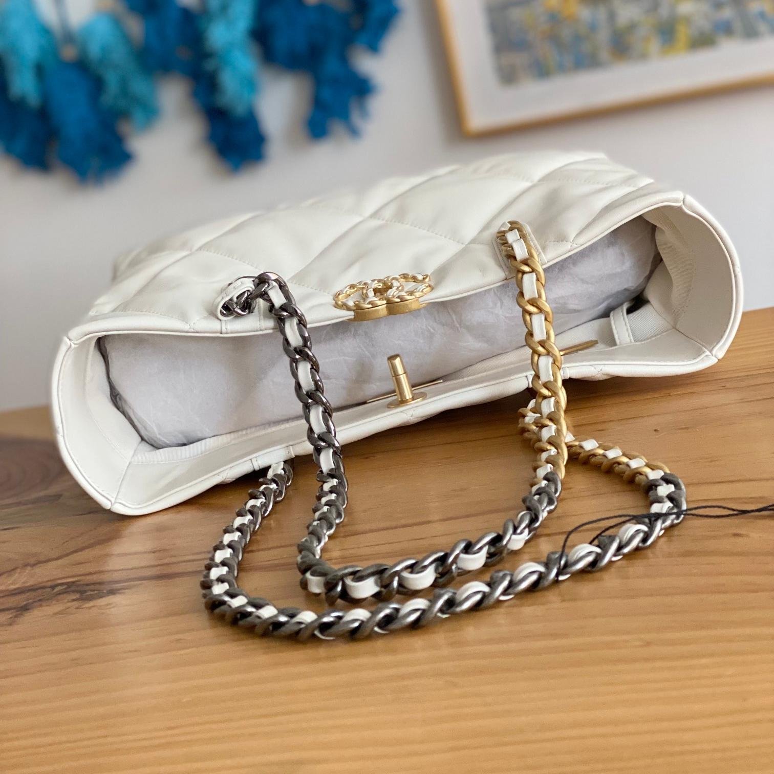22B Collection White Lambskin 38CM - 图片 9