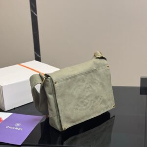 Vintage Washed Denim Messenger Bag – Casual Unisex Crossbody