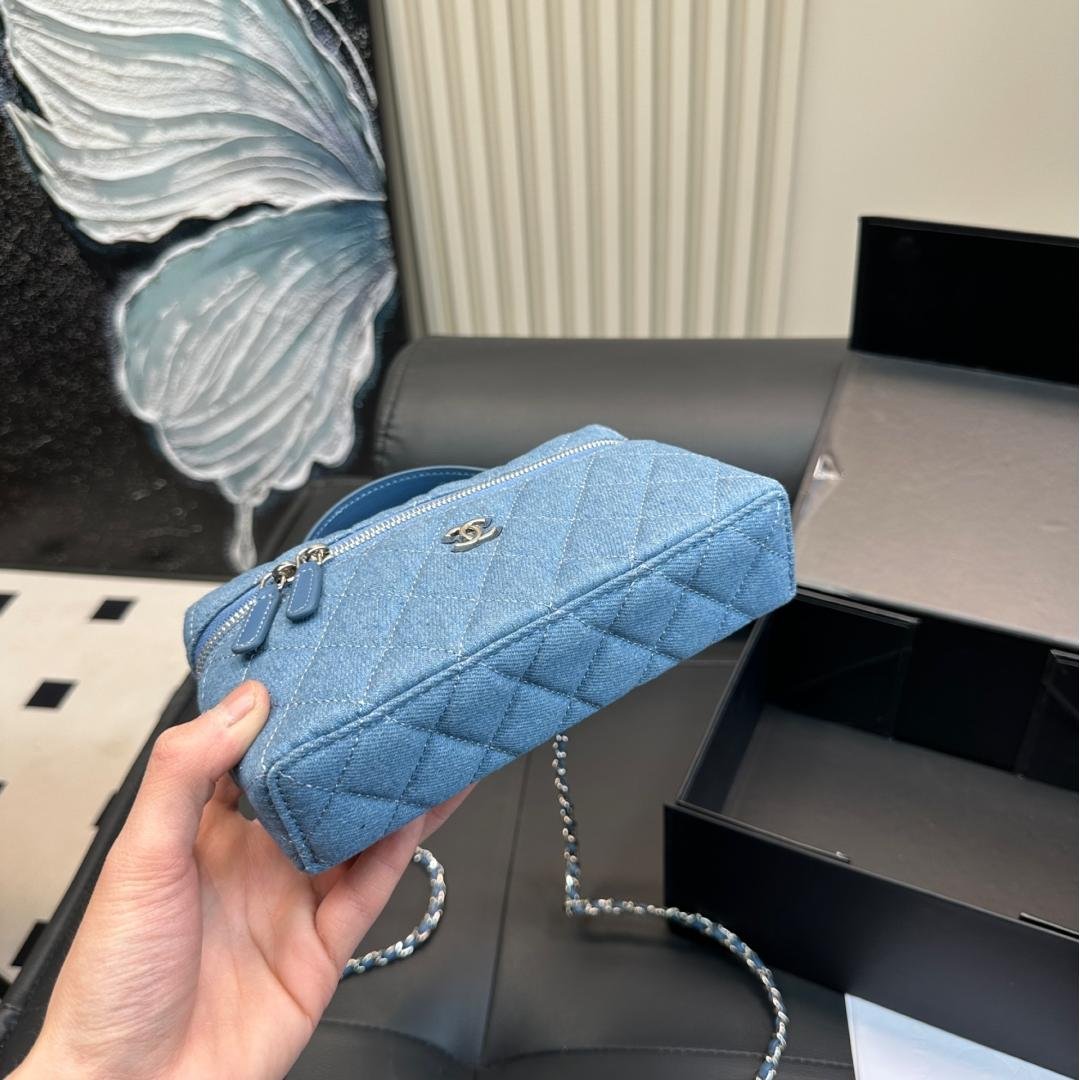 Lightweight Denim Top Handle Box Bag – 20cm - 图片 7