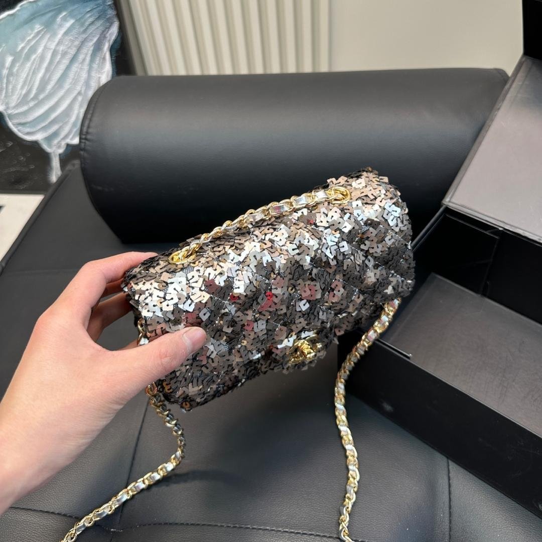 Mini Sequin Chain Shoulder Bag – 20cm Evening Glam - 图片 3