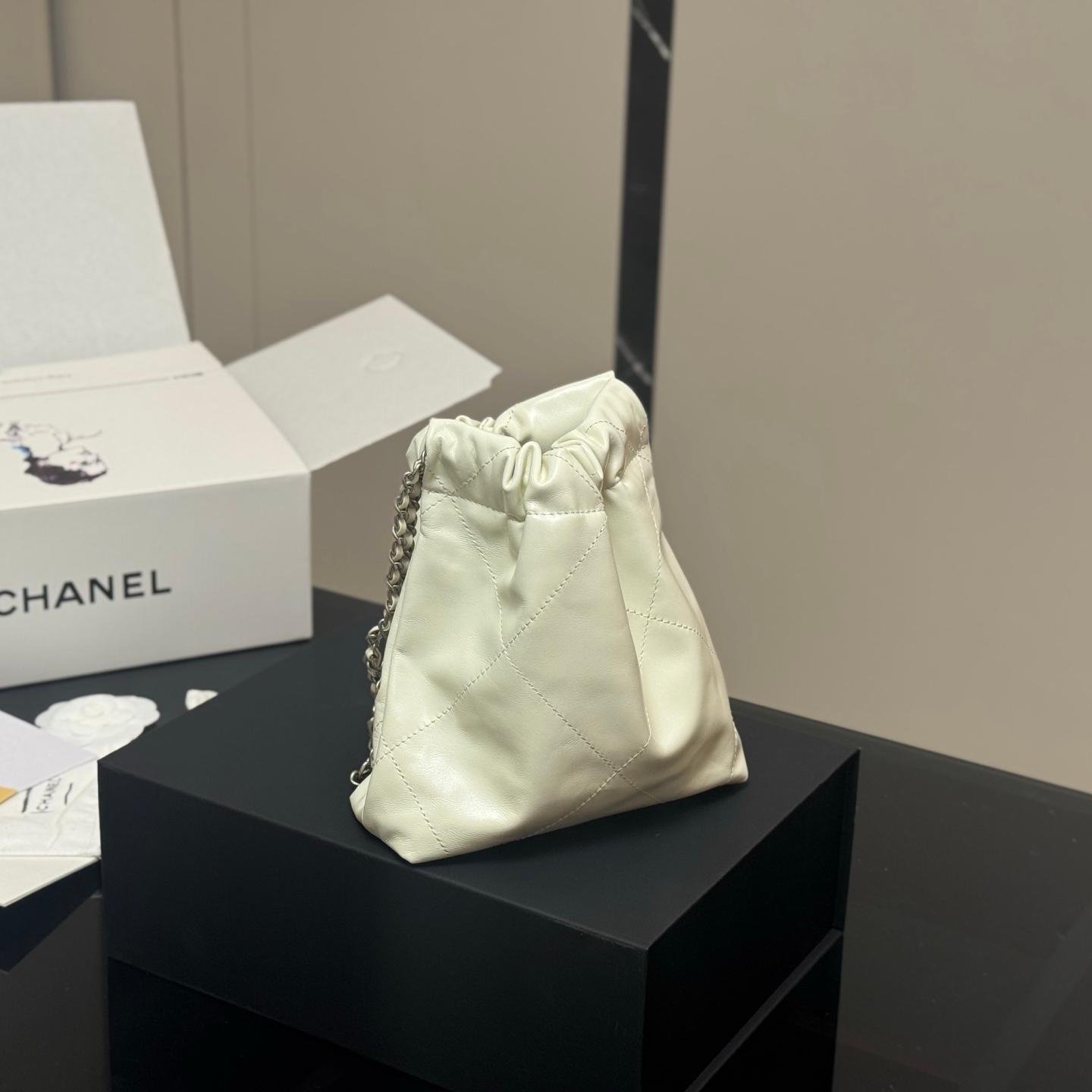 Mini Soft Calfskin Drawstring Bag – 20cm Casual Charm - 图片 8