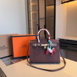 Large Gold Hardware Birkin-Style Tote – 30cm Full-Grain Leather Handbag
