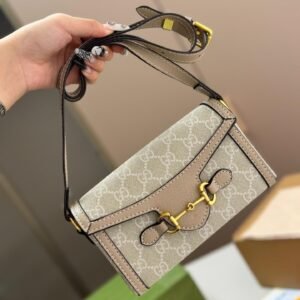 Gucci 1955 Horsebit Mini Bag – GG Canvas Crossbody 18CM
