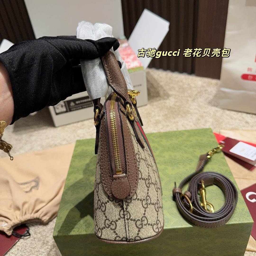 Gucci 1955 Mini Dome Bag in GG Canvas with Web Stripe – 20cm - 图片 5