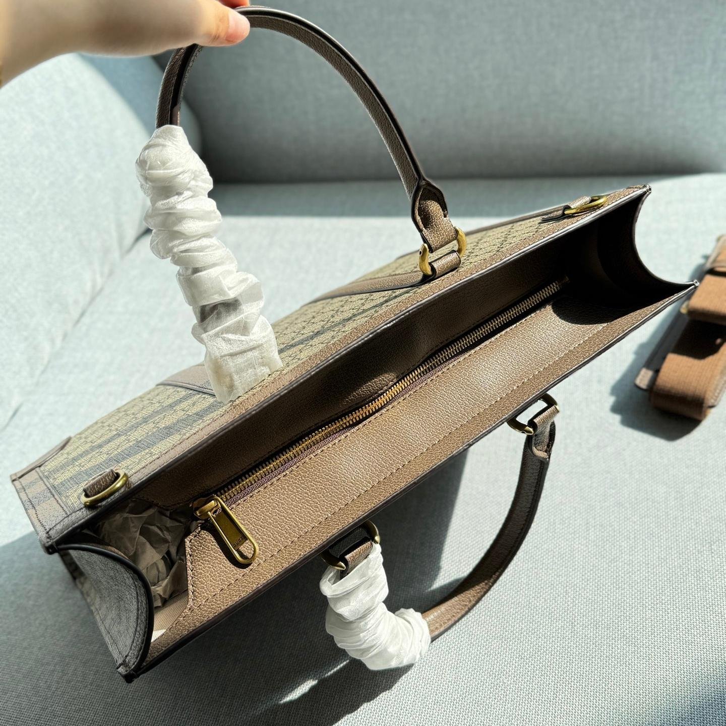 Gucci Ophidia GG Supreme Briefcase Tote Bag – Vintage Monogram in Classic Brown 38cm - 图片 5