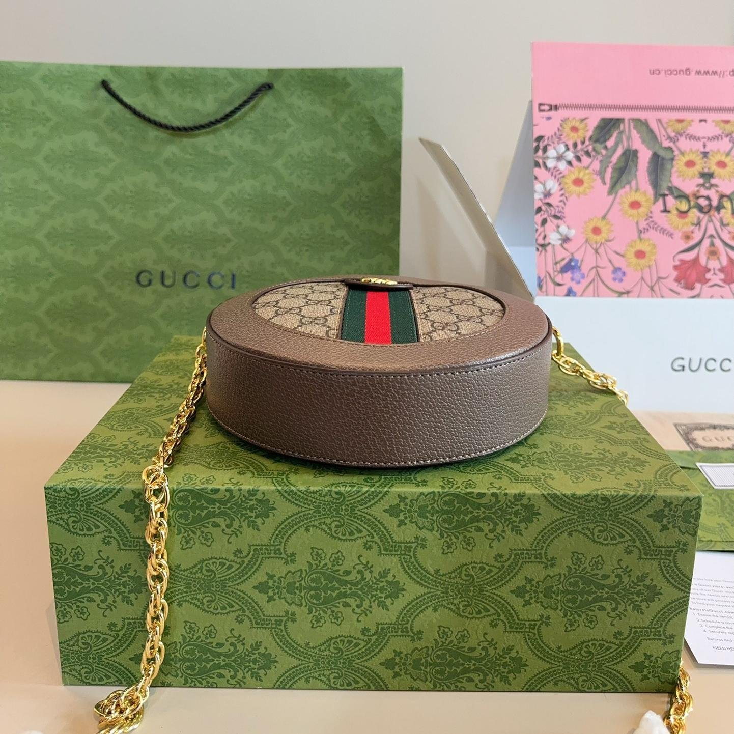 Gucci Ophidia GG Round Shoulder Bag – Vintage Circle Crossbody 19cm - 图片 5