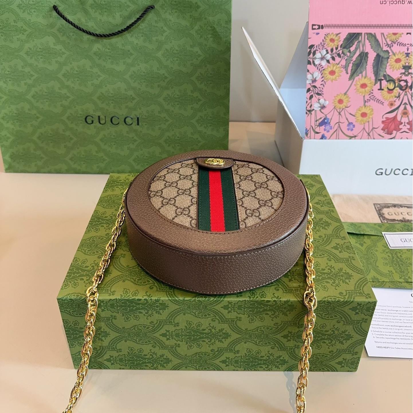 Gucci Ophidia GG Round Shoulder Bag – Vintage Circle Crossbody 19cm - 图片 7