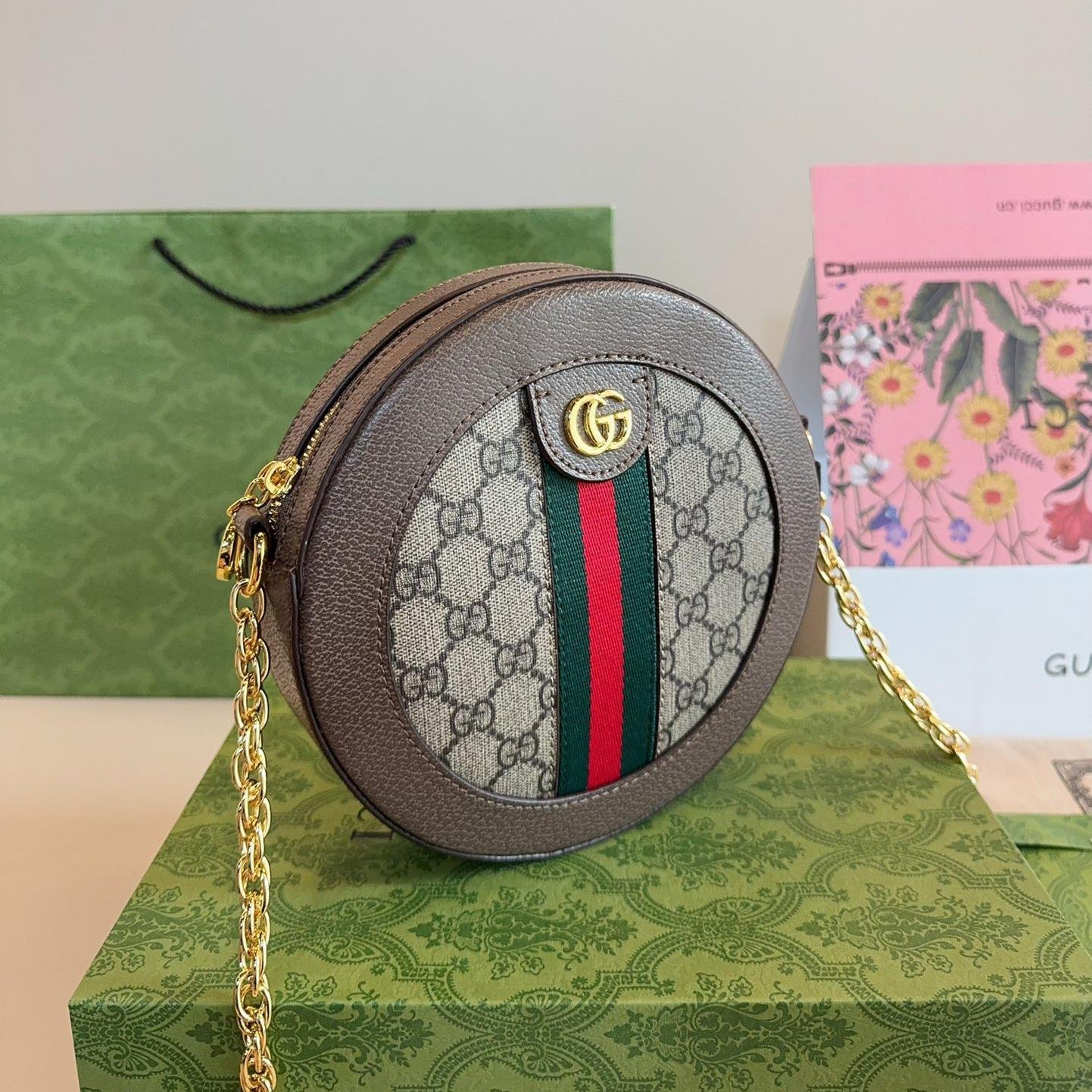 Gucci Ophidia GG Round Shoulder Bag – Vintage Circle Crossbody 19cm - 图片 8