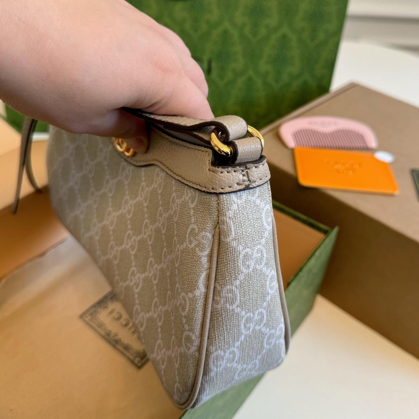 Gucci Ophidia GG Mini Shoulder Bag – Retro Underarm Style 25cm - 图片 7