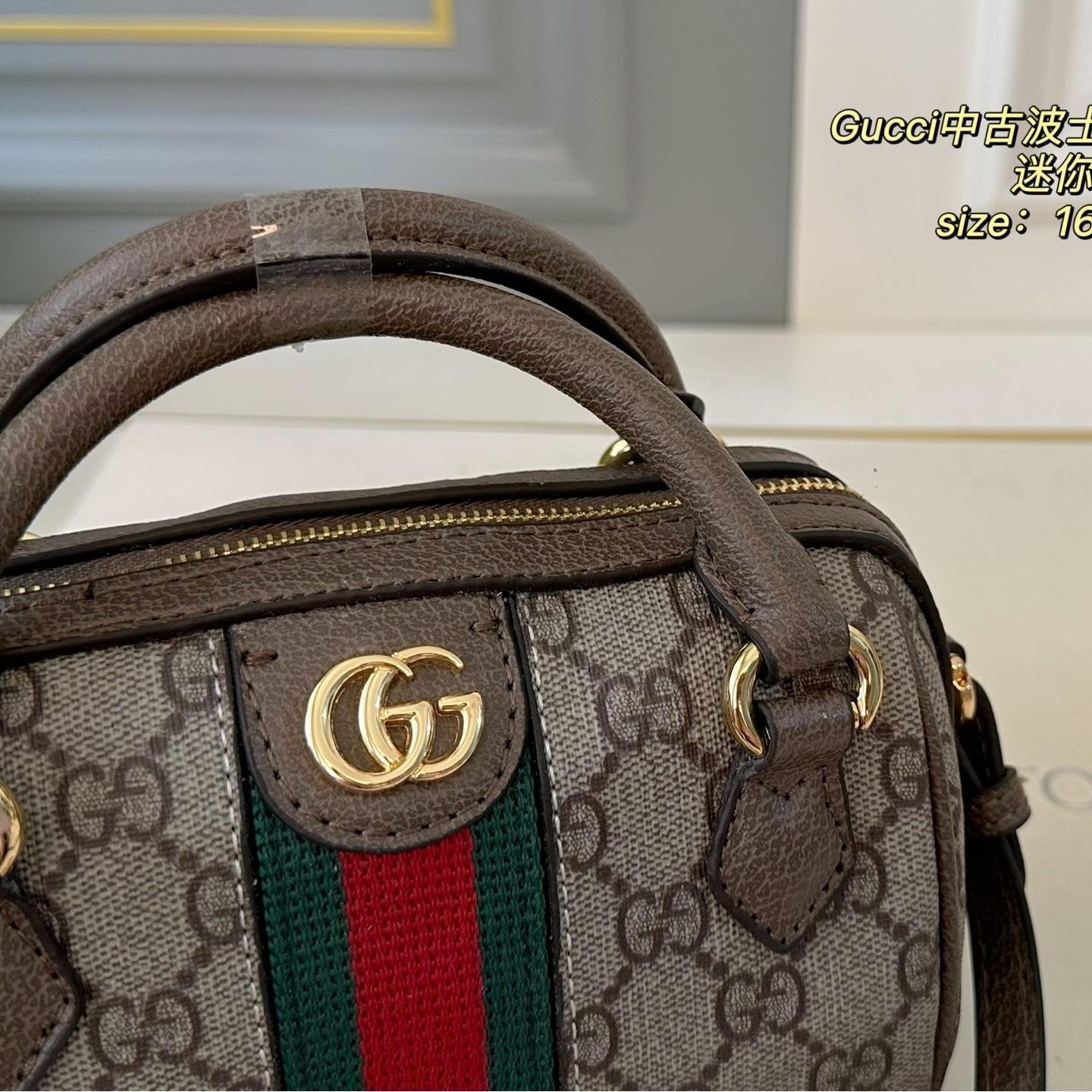 Gucci Ophidia Vintage Mini Boston Bag – GG Supreme Canvas 21CM / 16CM - 图片 4