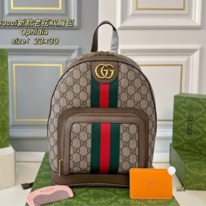 Gucci Ophidia GG Supreme Mini Backpack – Vintage Web Stripe 30CM