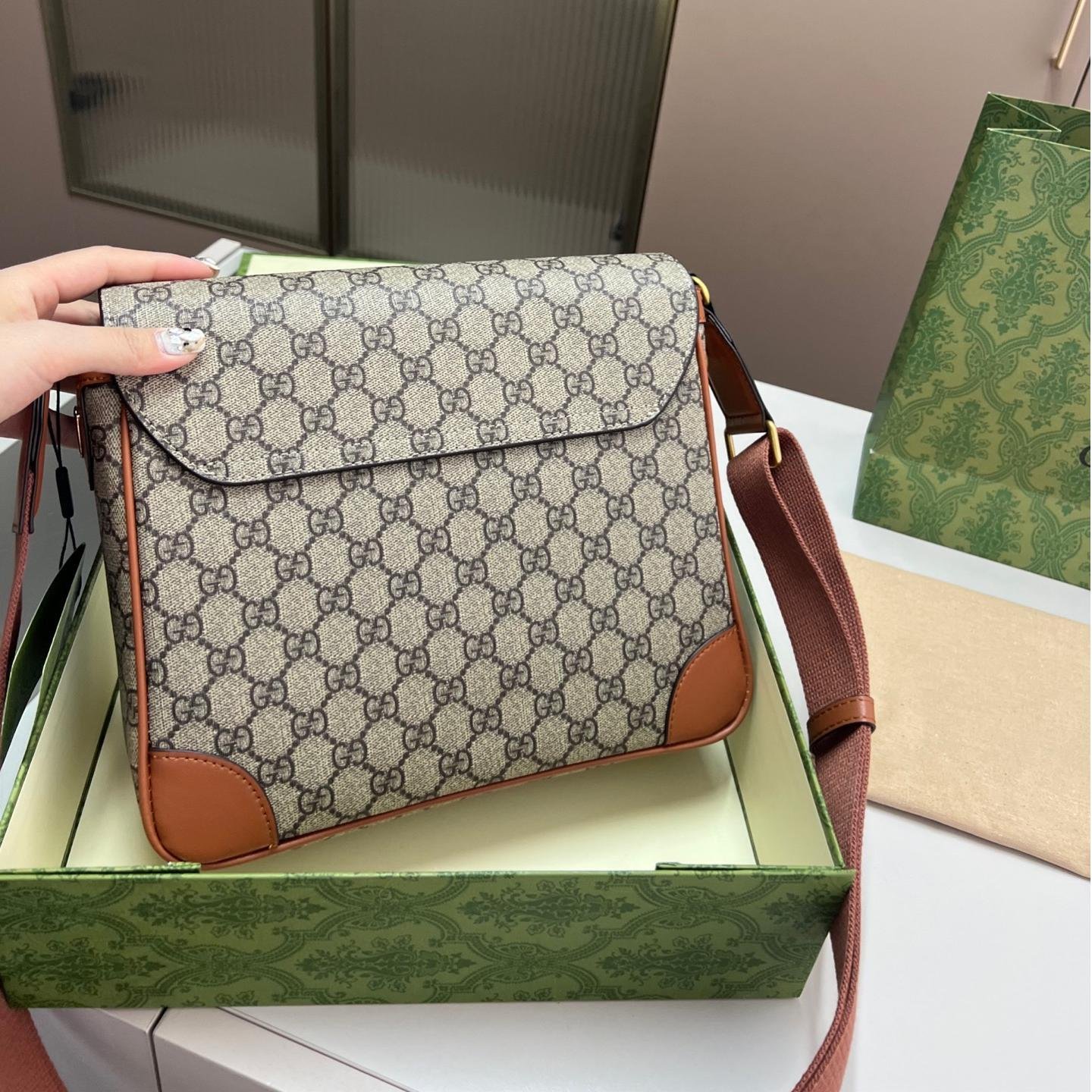 Gucci Ophidia GG Canvas Messenger Bag – Men’s Crossbody 27CM - 图片 4