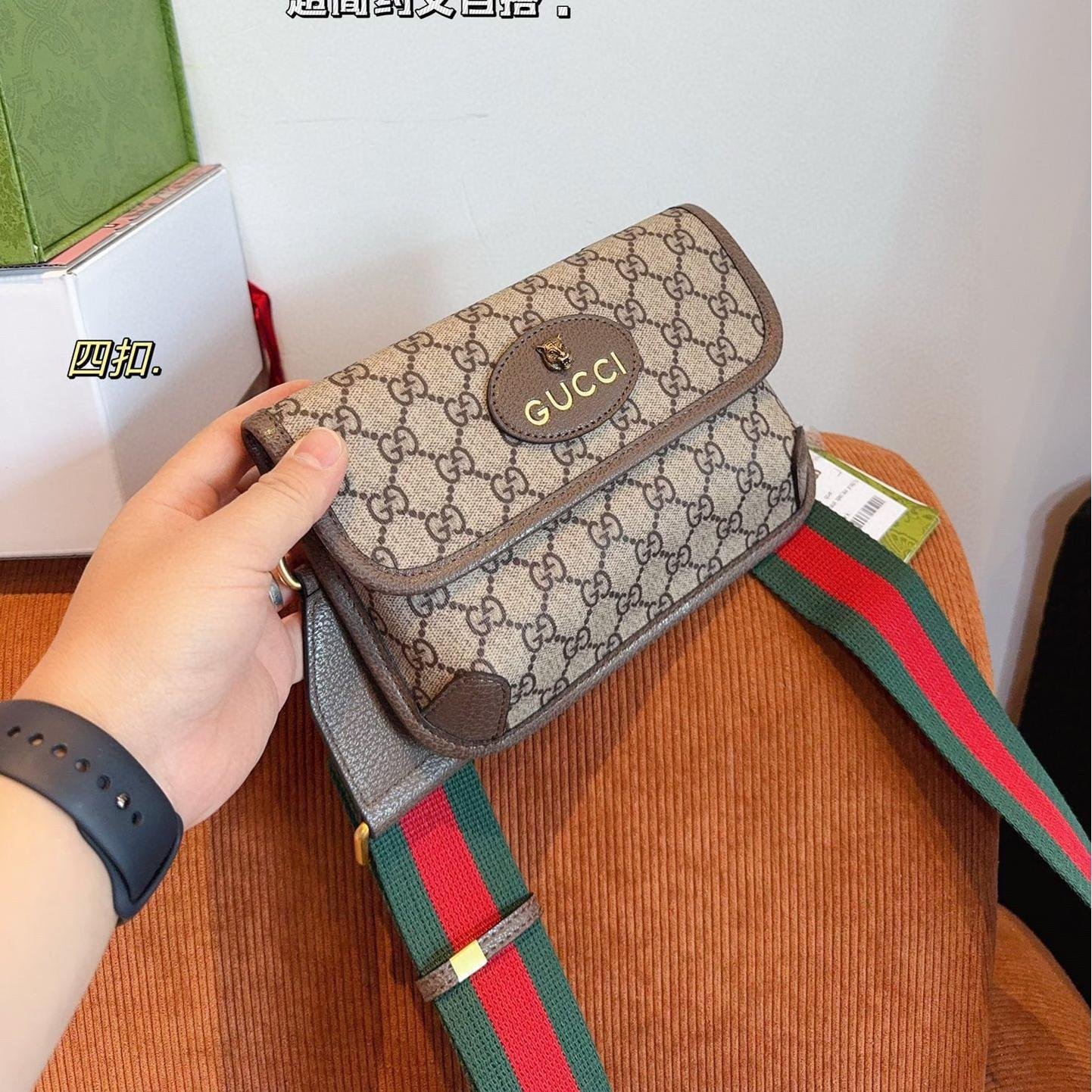 Gucci Ophidia Mini GG Canvas Crossbody Bag – 18CM Compact Design - 图片 3