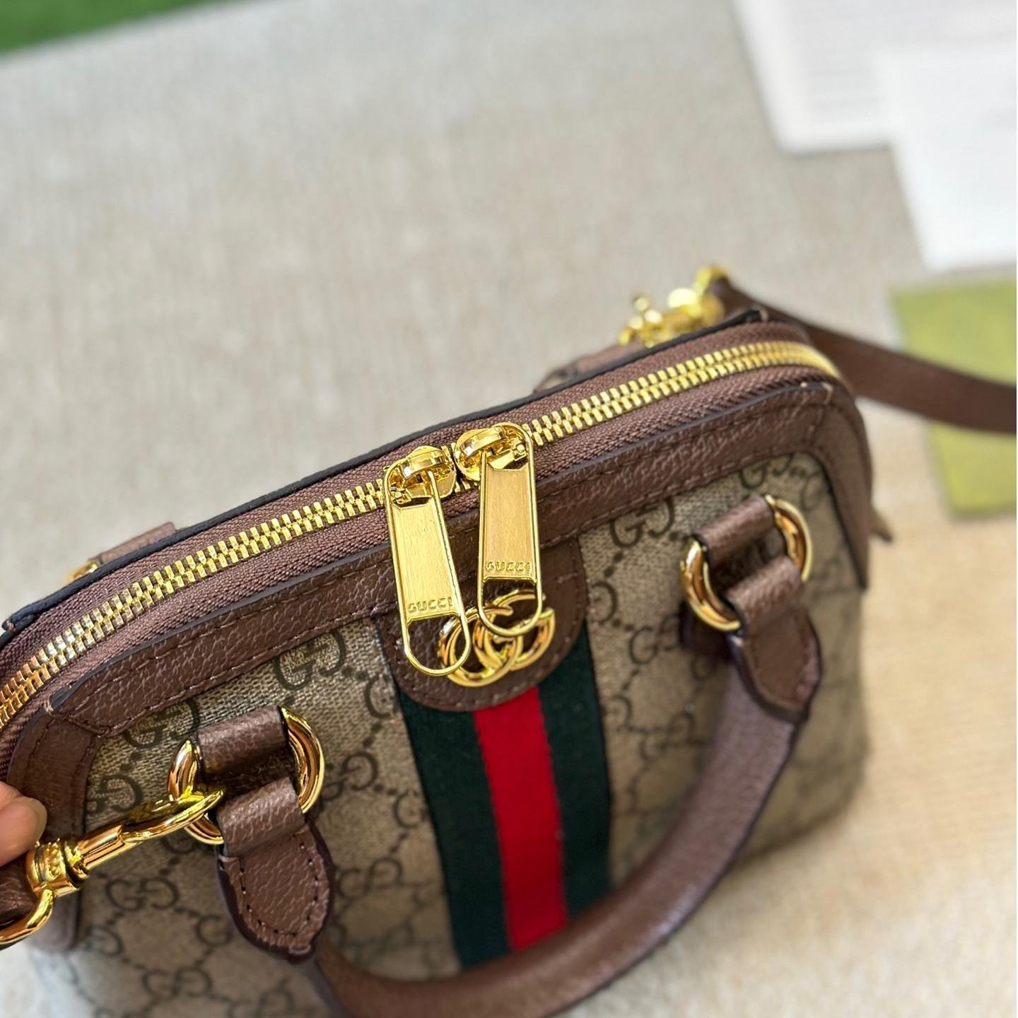 Gucci Ophidia GG Supreme Dome Bag – Small Vintage Shell Shape 20CM - 图片 8