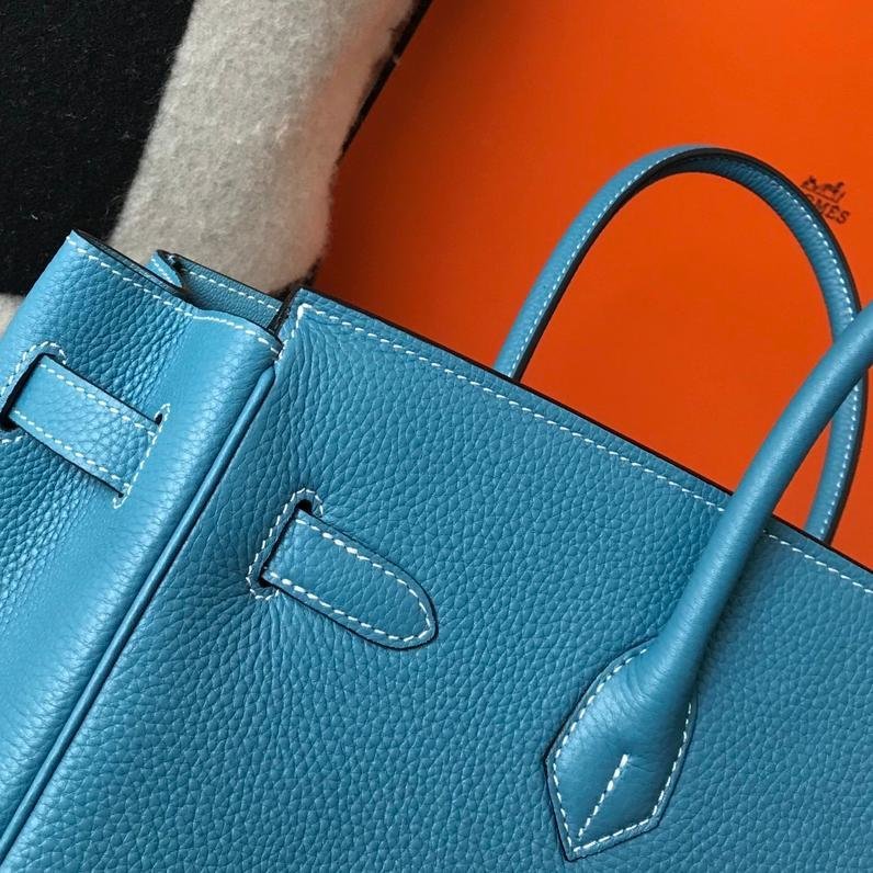Birkin Denim Blue Calfskin 25CM/30CM - 图片 6