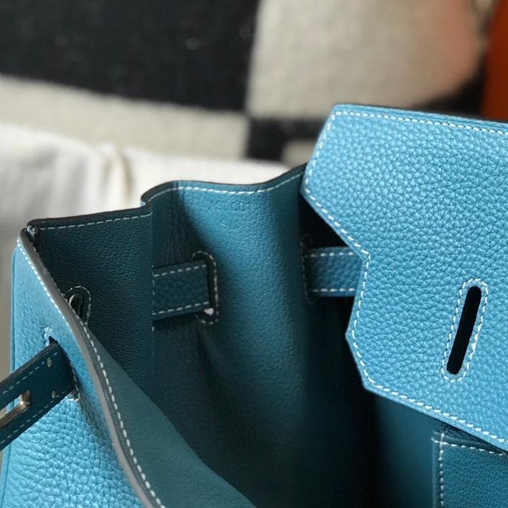 Birkin Denim Blue Calfskin 25CM/30CM - 图片 8