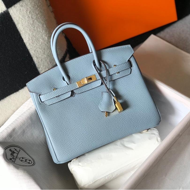 Birkin Linen Blue Calfskin 25CM/30CM